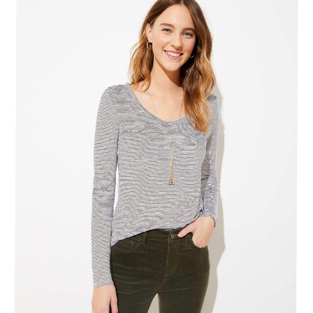 Loft long sleeves striped top